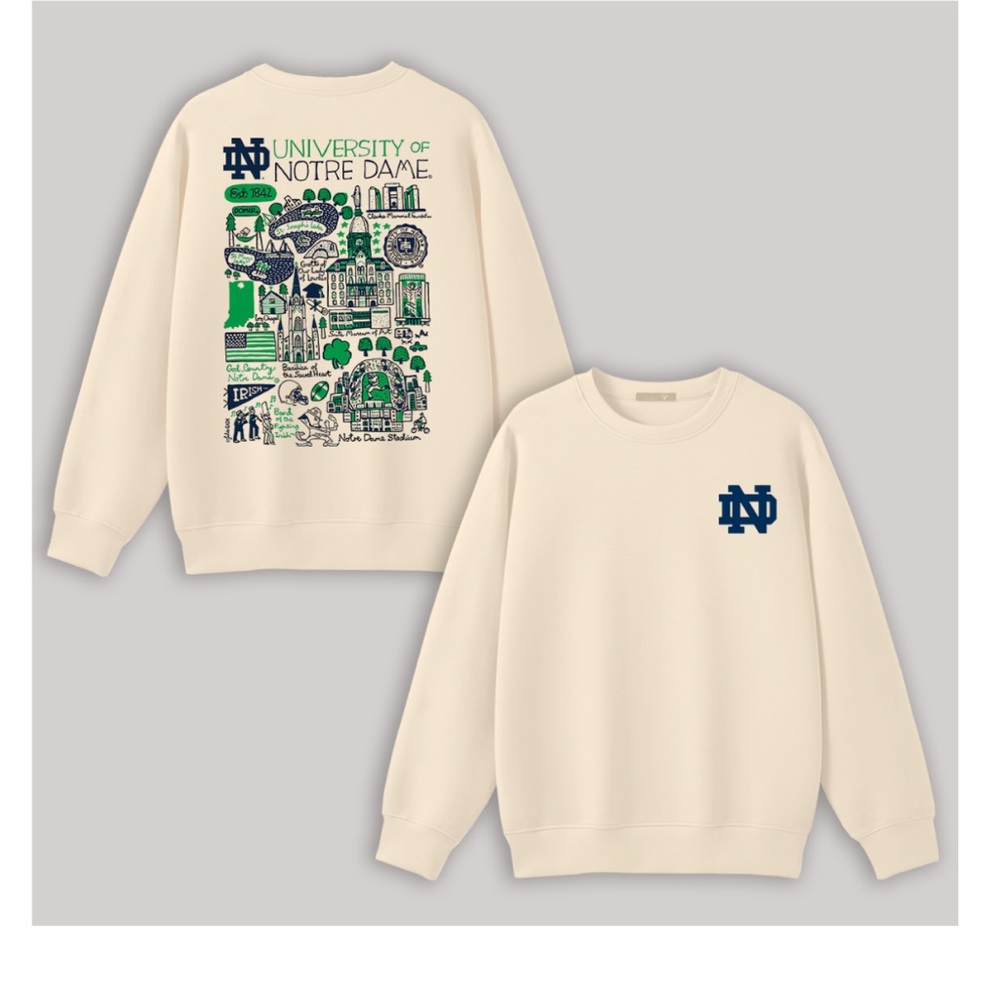 University of Notre Dame Cream Sweatshirt